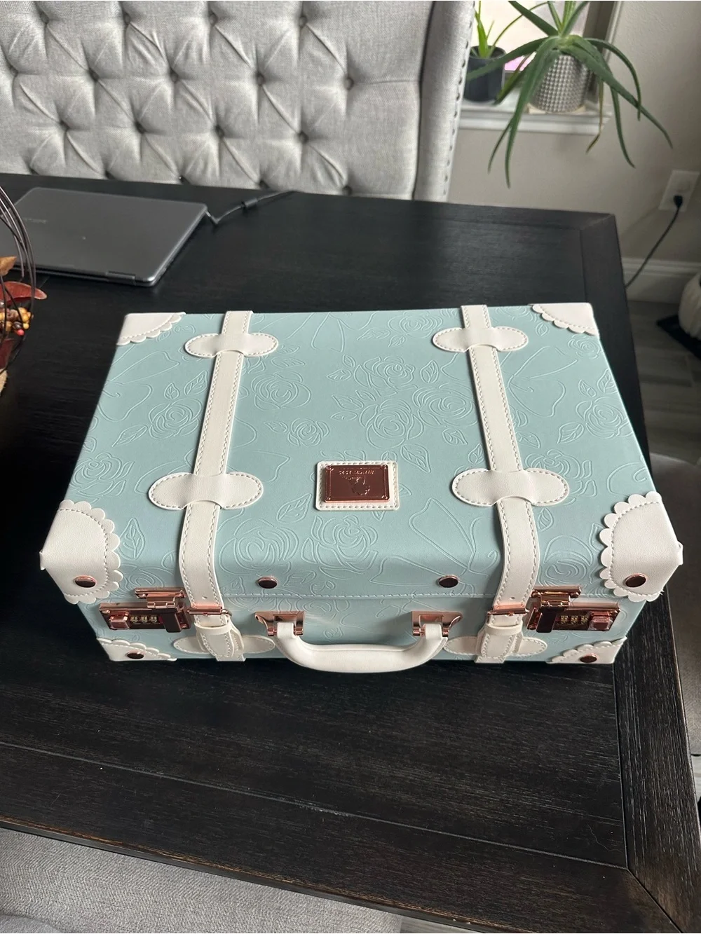 Blue Keepsake Trunk - Baby or Wedding